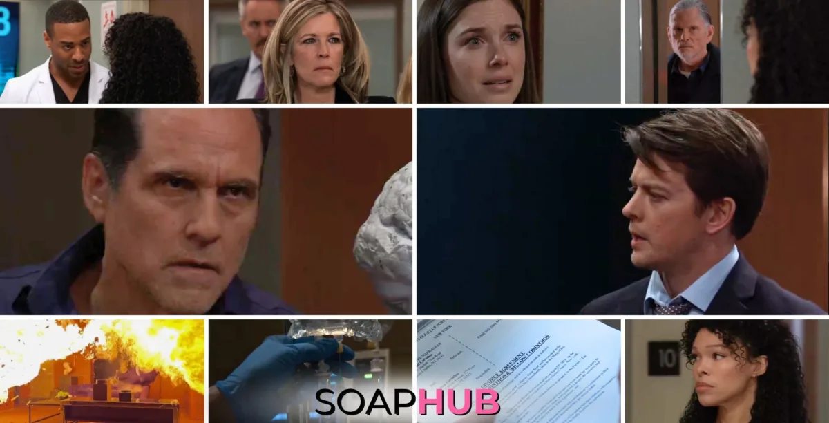 General Hospital spoilers preview collage for the week of January 6, 2025, with the Soap Hub logo