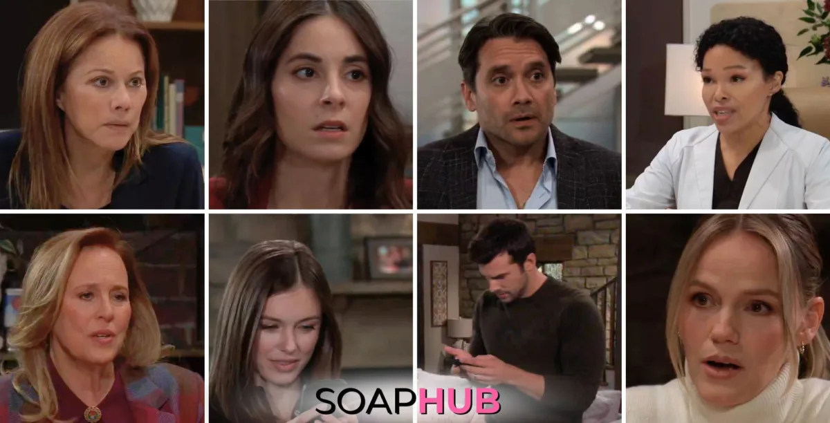 General Hospital spoilers preview collage for the week of January 27, 2025, with the Soap Hub logo