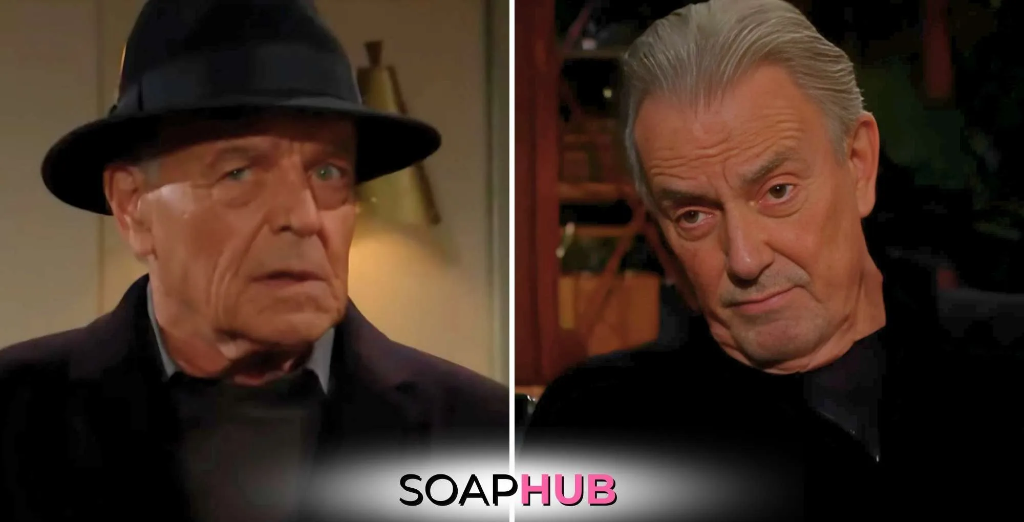 Young and the Restless Spoilers January 3 Ian and Victor with the Soap Hub logo.