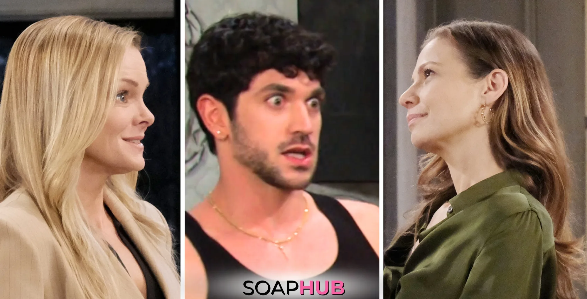 Days Of Our Lives Spoilers for the week of January 20-24, 2025, featuring Belle, Javi, and Ava, with the Soap Hub Logo