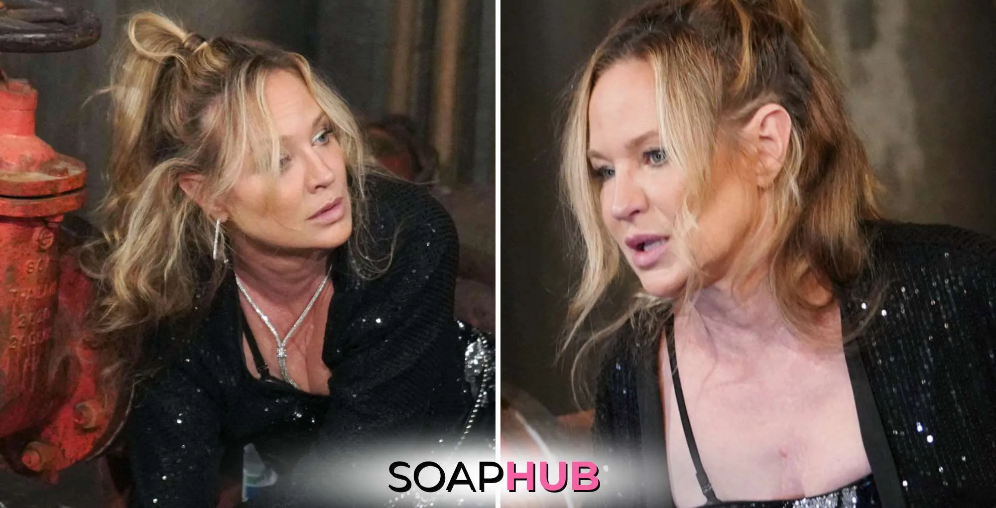 Young and the Restless Recap January 23 Sharon with the Soap Hub logo.