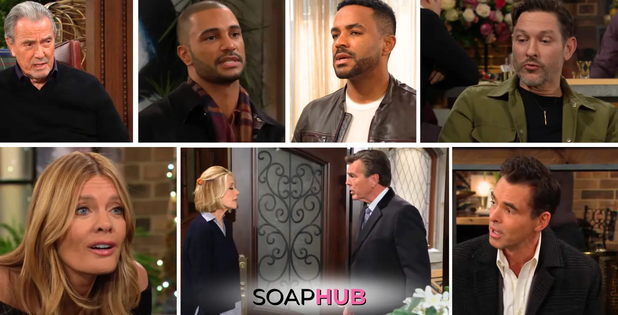 Young and the Restless video collage with Soap Hub logo.