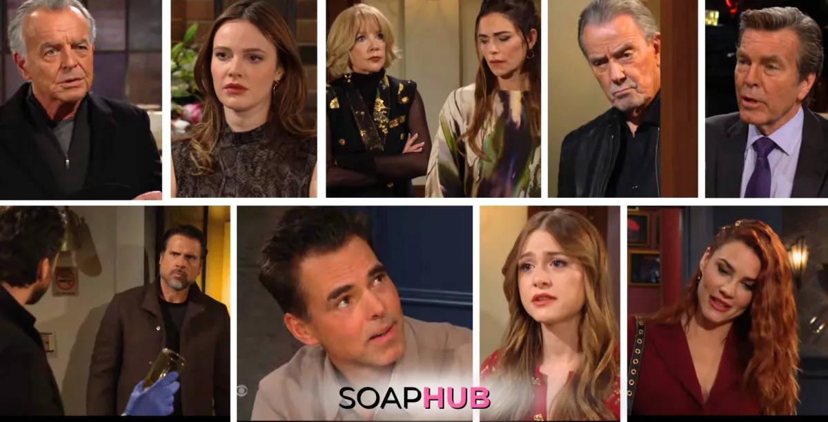 Young and the Restless Spoilers Video Preview January 20-24 with the Soap Hub logo.