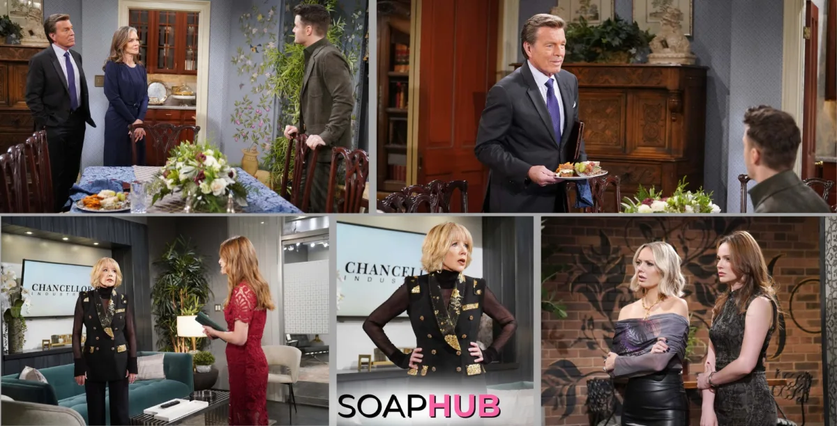 Young and the Restless Spoilers Preview January 10 with the Soap Hub logo.