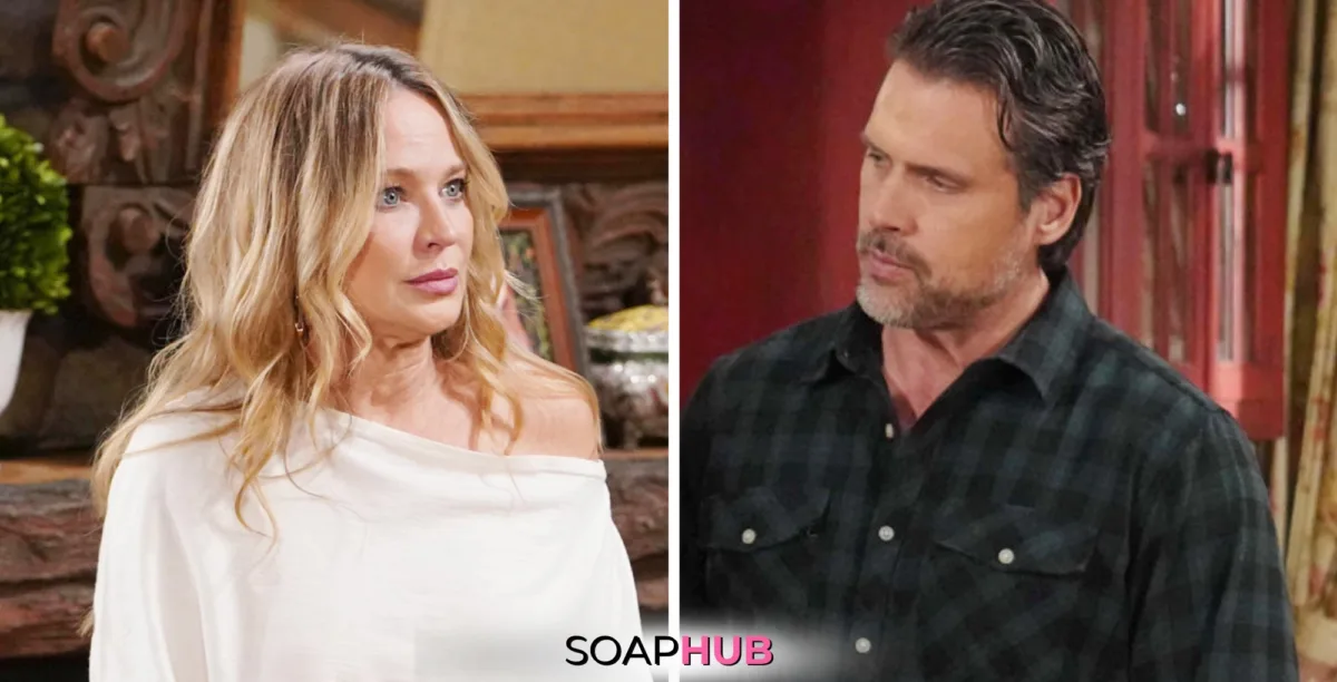 Young and the Restless Spoilers February 4 Nick and Sharon with the Soap Hub logo,