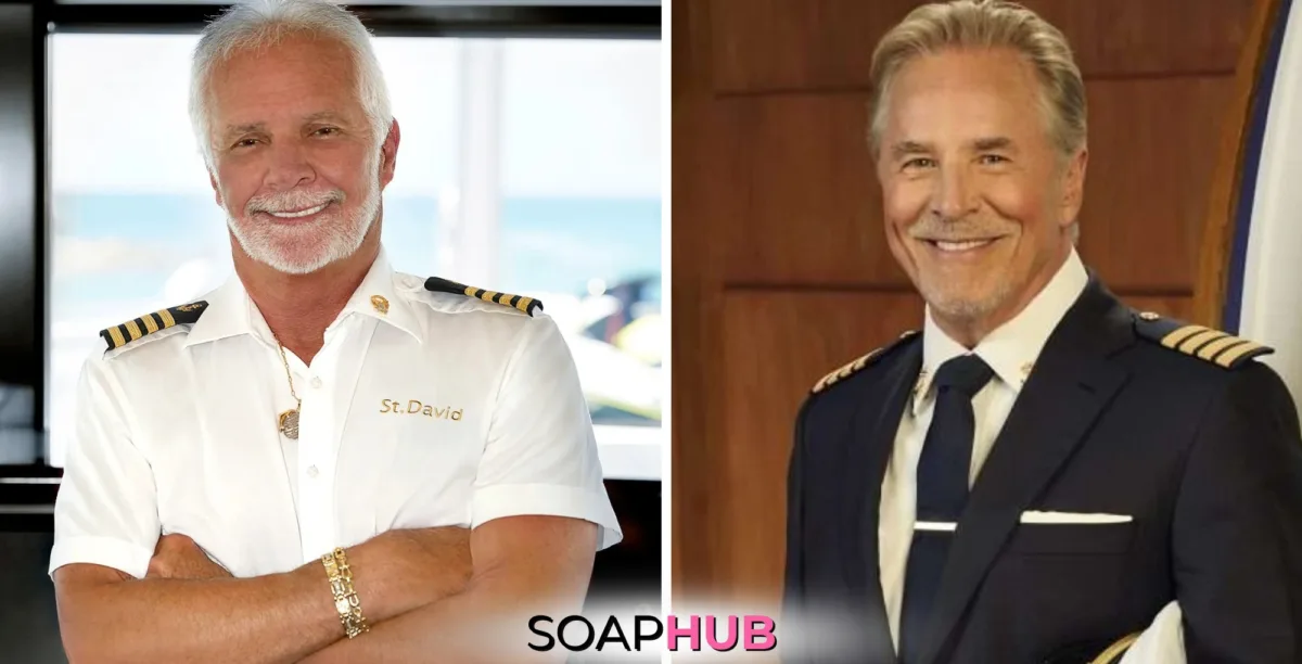 Below Deck Captain Lee Rosbach inspire Doctor Odyssey's Don Johnson with the Soap Hub logo.