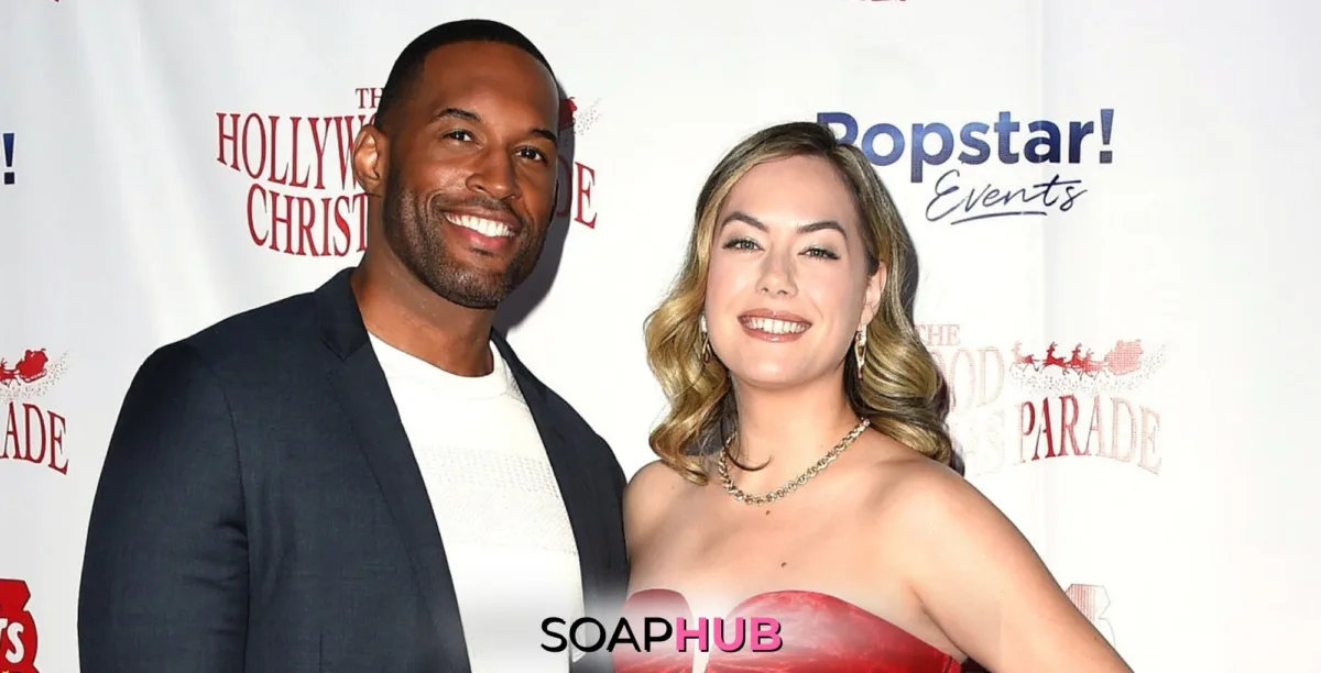 The Bold and the Beautiful's Lawrence Saint-Victor and Annika Noelle with the Soap Hub logo across the bottom.