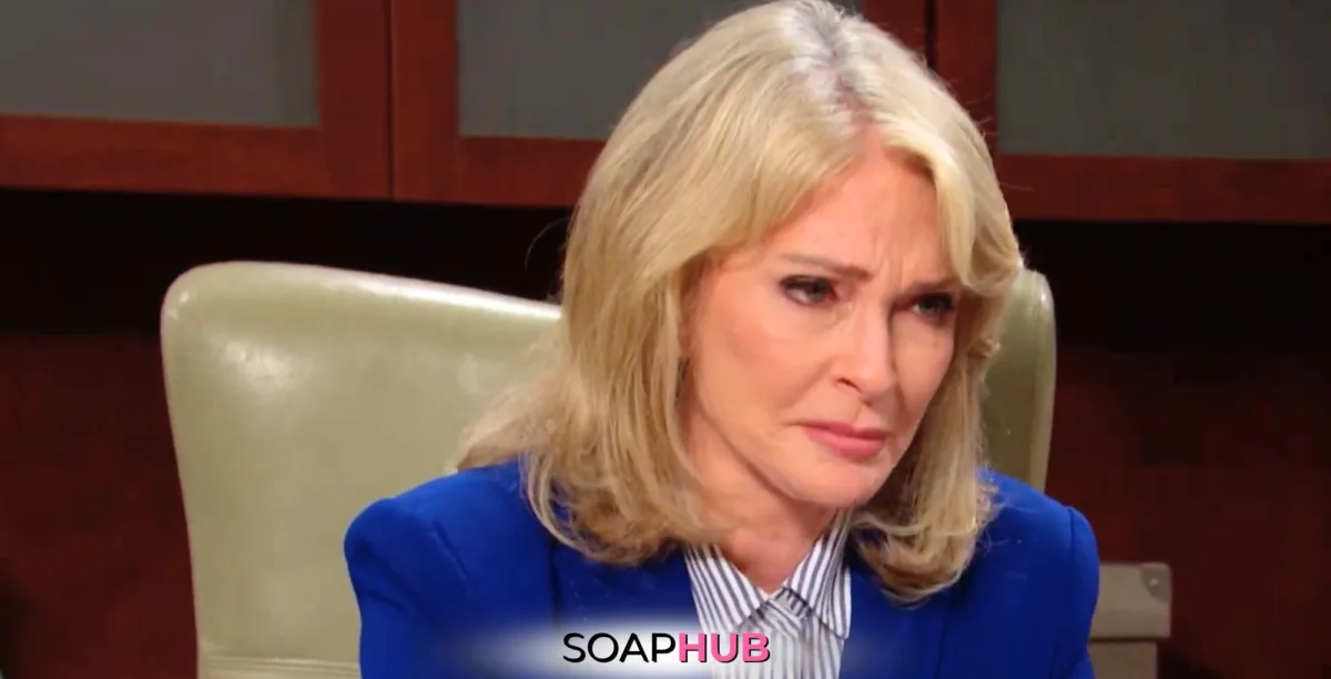 Days of our Lives Spoilers March 13 Marlena with the Soap Hub logo.