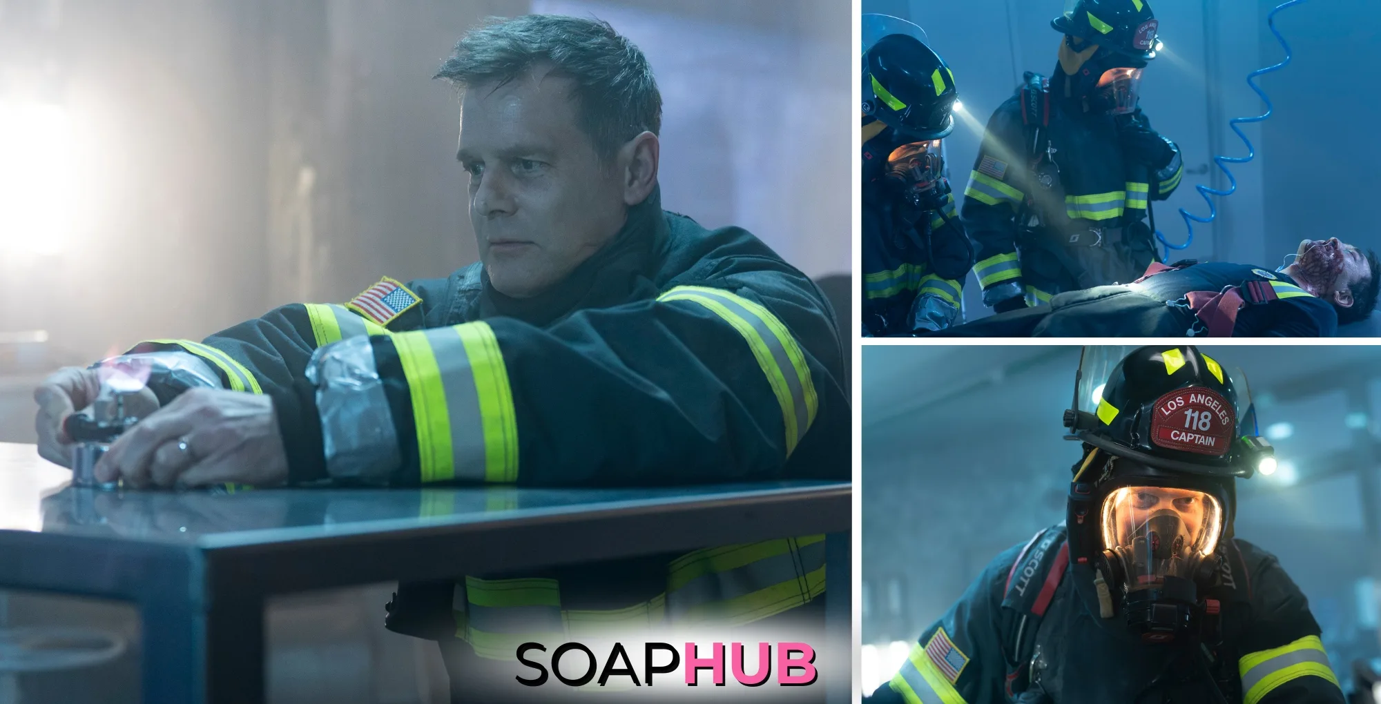 9-1-1 Bobby's death with the Soap Hub logo.