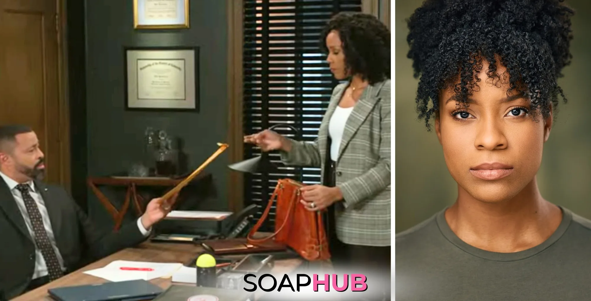 Arielle Prepetit and Timon Kyle Durrett of Beyond the Gates, with the Soap Hub logo