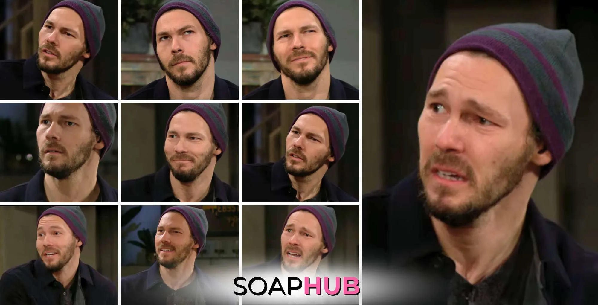 Bold and the Beautiful Recap April 23 Liam with the Soap Hub logo.