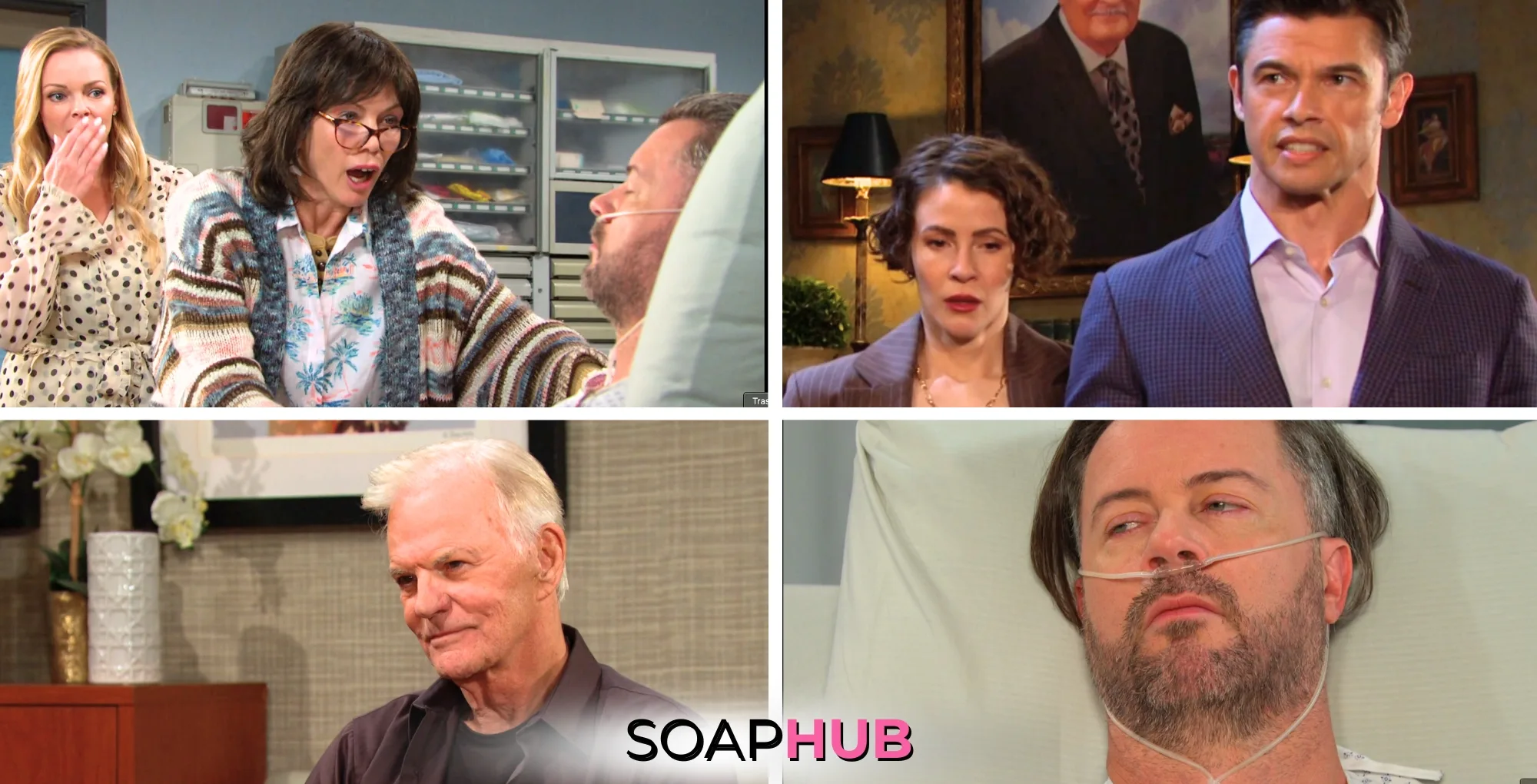 Collage of the Monday, April 21 episode of Days of Our Lives, with the Soap Hub logo