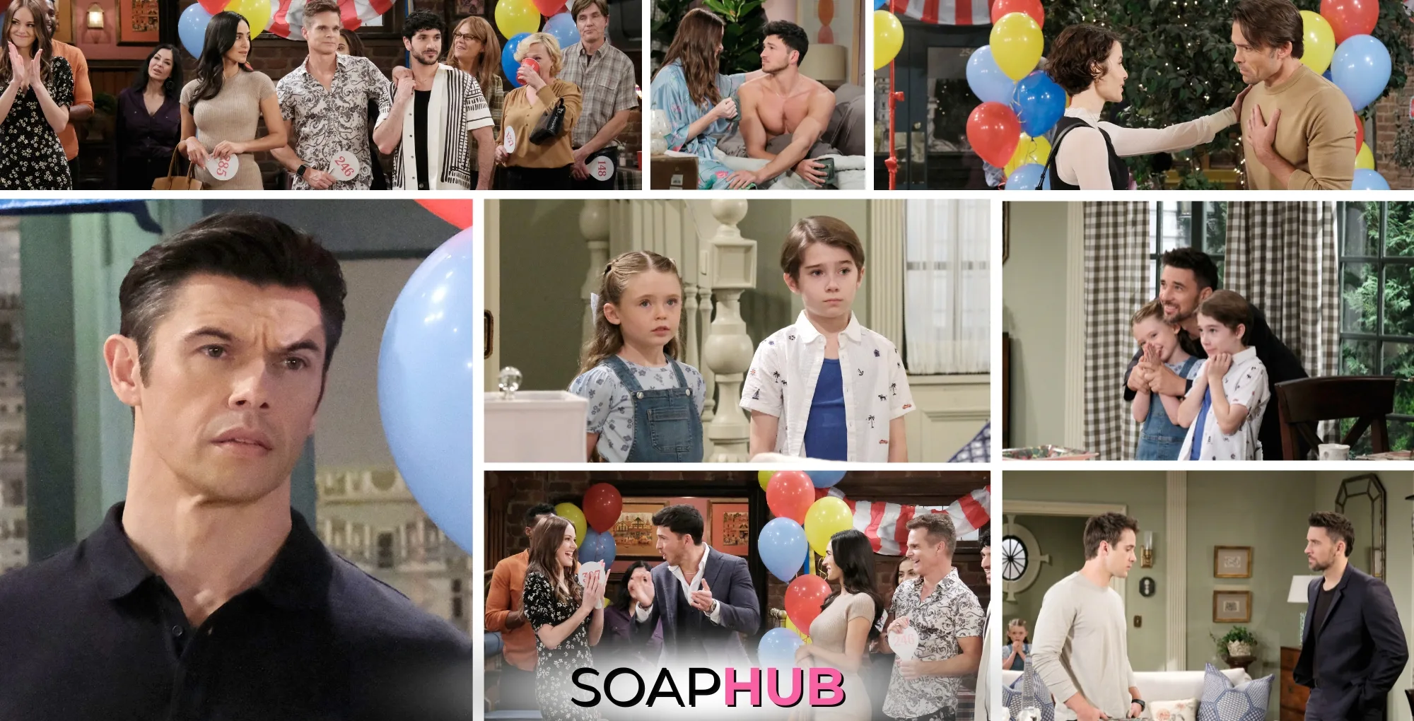 Days of our Lives spoilers photos for the April 22, 2025 episode with the Soap Hub logo across the bottom.