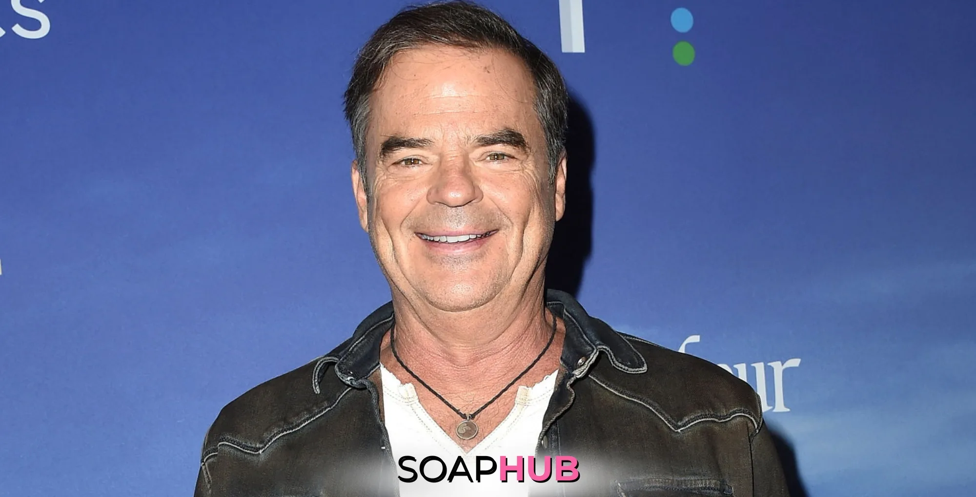 Days of Our Lives' Wally Kurth with the Soap Hub logo across the bottom.