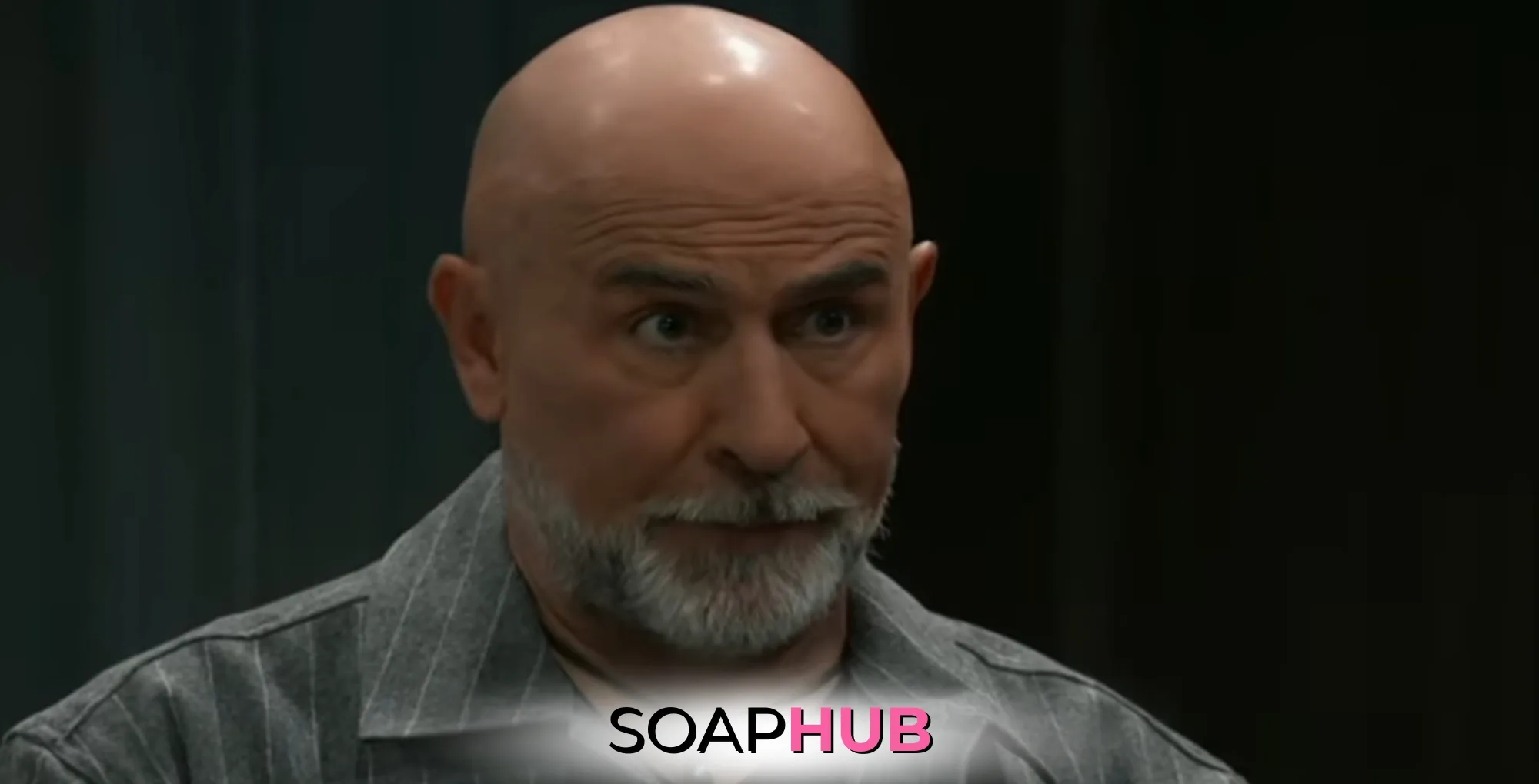 Sidwell on the April 21, 2025 episode of General Hospital with the Soap Hub logo across the bottom.