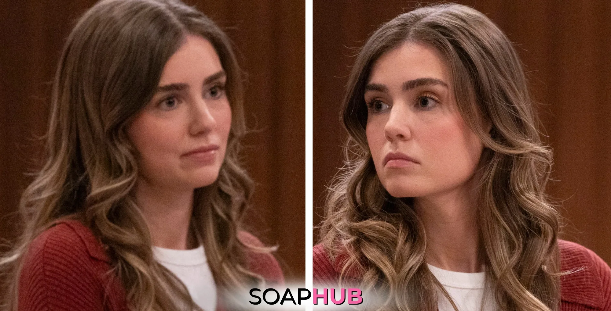 General Hospital's Emma with the Soap Hub logo across the bottom