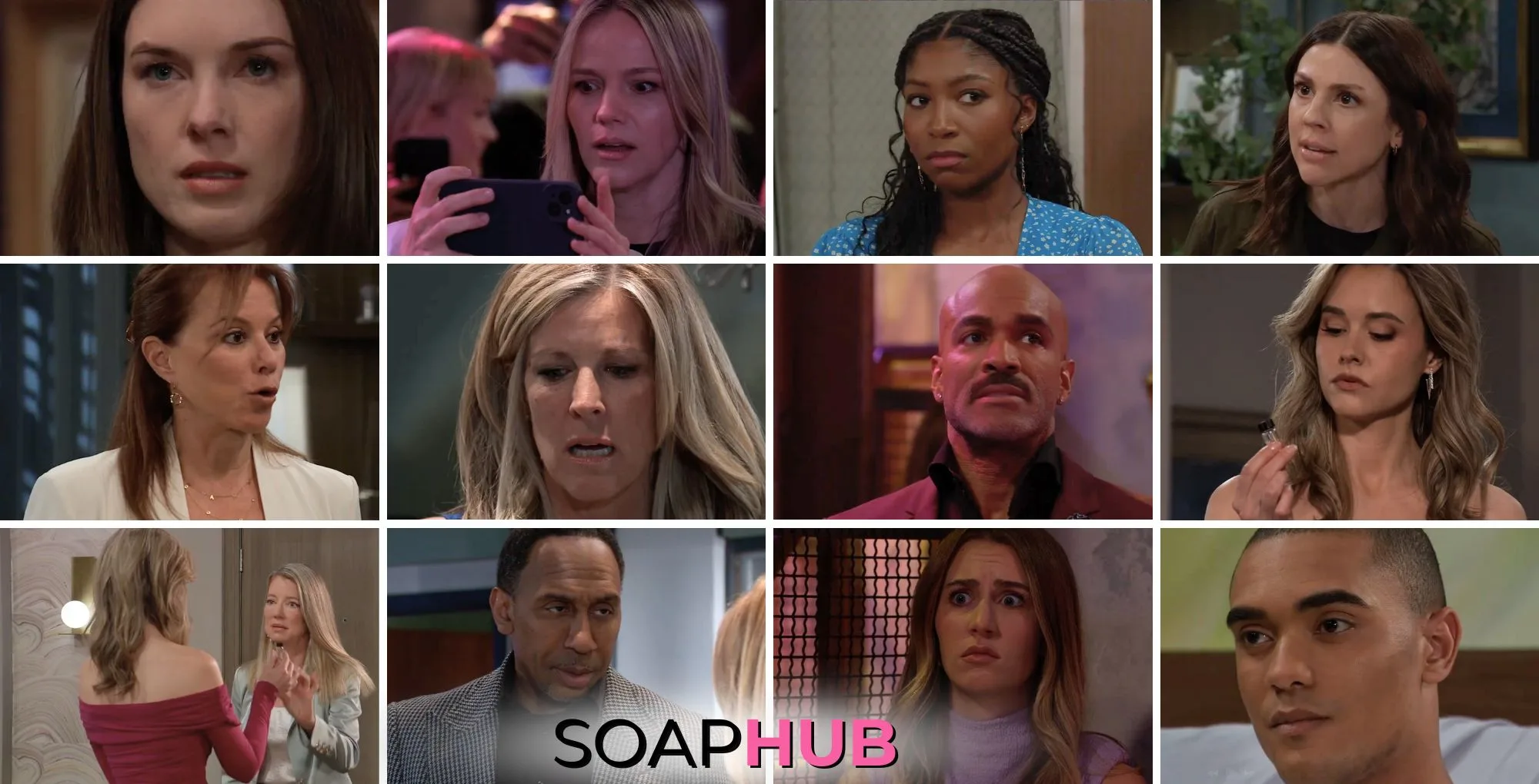 General Hospital spoilers preview collage for the week of April 28, 2025, with the Soap Hub logo