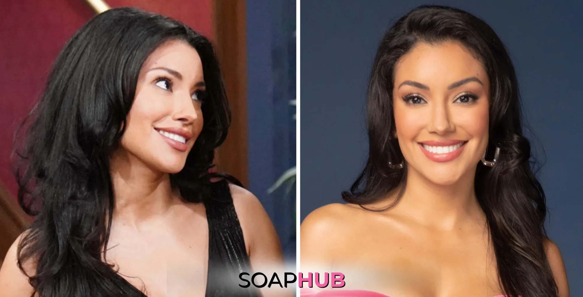 The Young and the Restless character Audra, and actress Zuleyka Silver; with the Soap Hub logo.