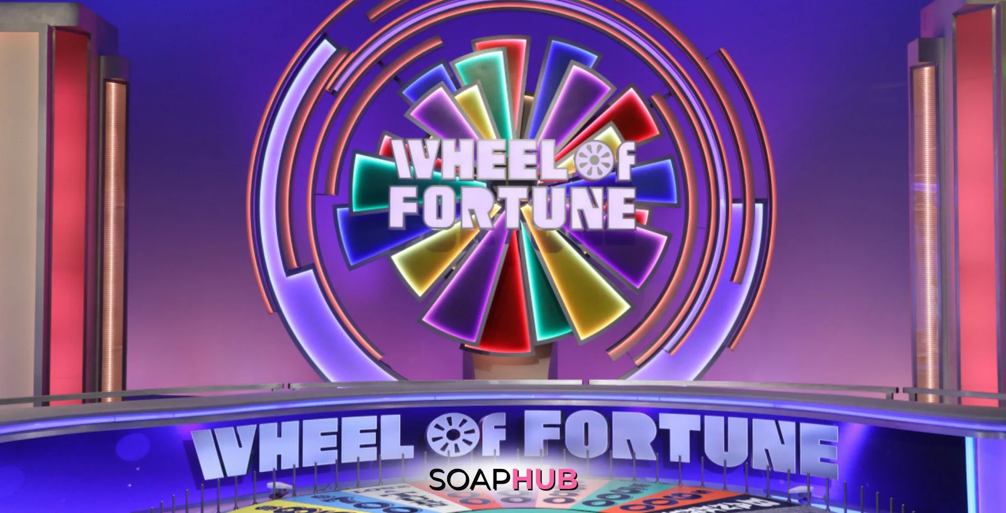 Wheel of Fortune logo with the Soap Hub logo.