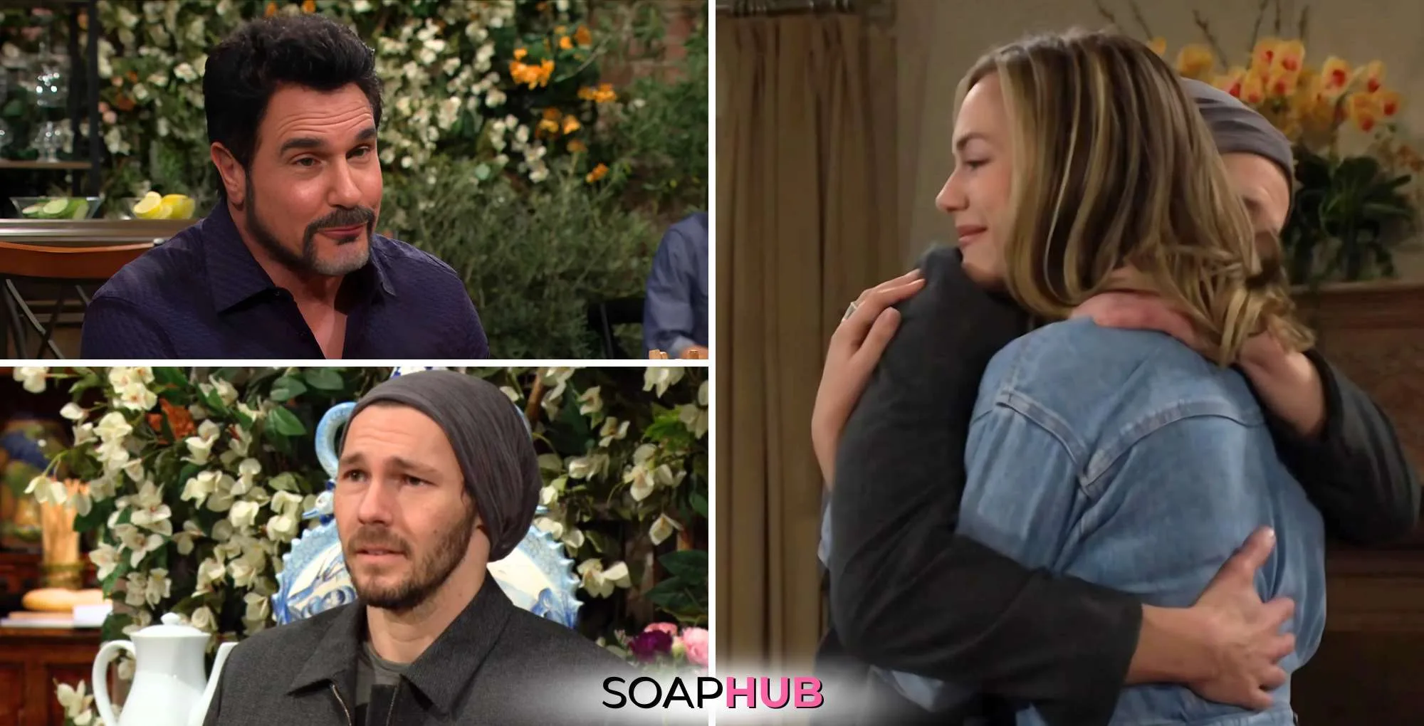 Bold and the Beautiful Recap May 12: Liam, Bill, Hope with the SoapHub logo.
