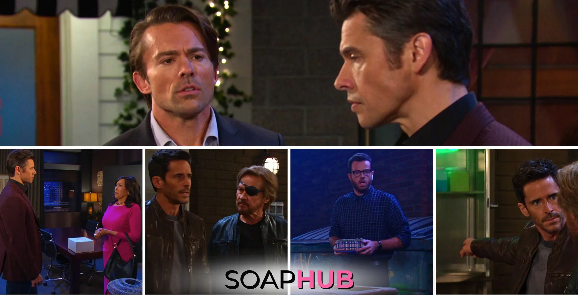 Collage of the Thursday, May 15 episode of Days of Our Lives, with the Soap Hub logo