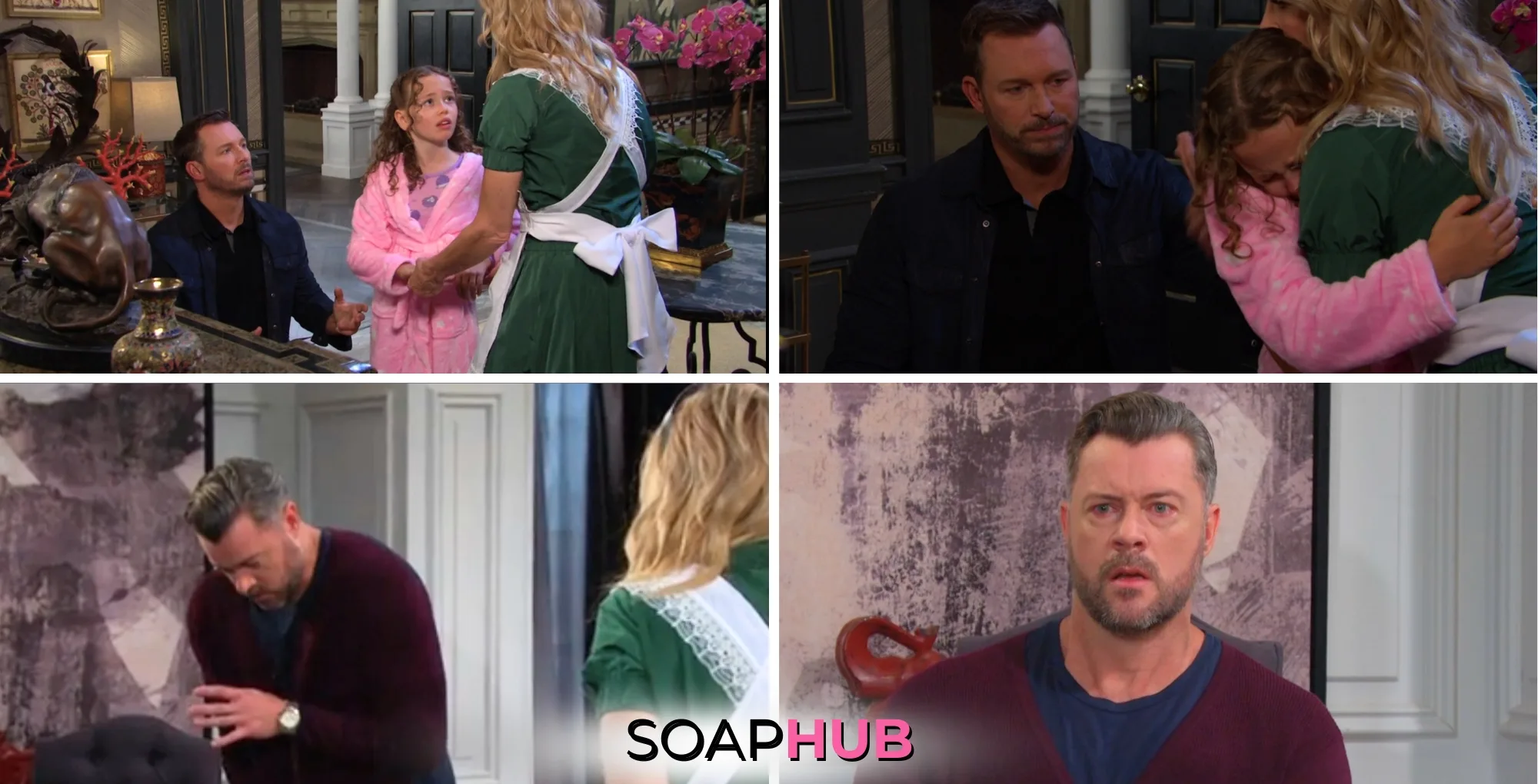 Collage of the Wednesday, May 14 episode of Days of Our Lives, with the Soap Hub logo.