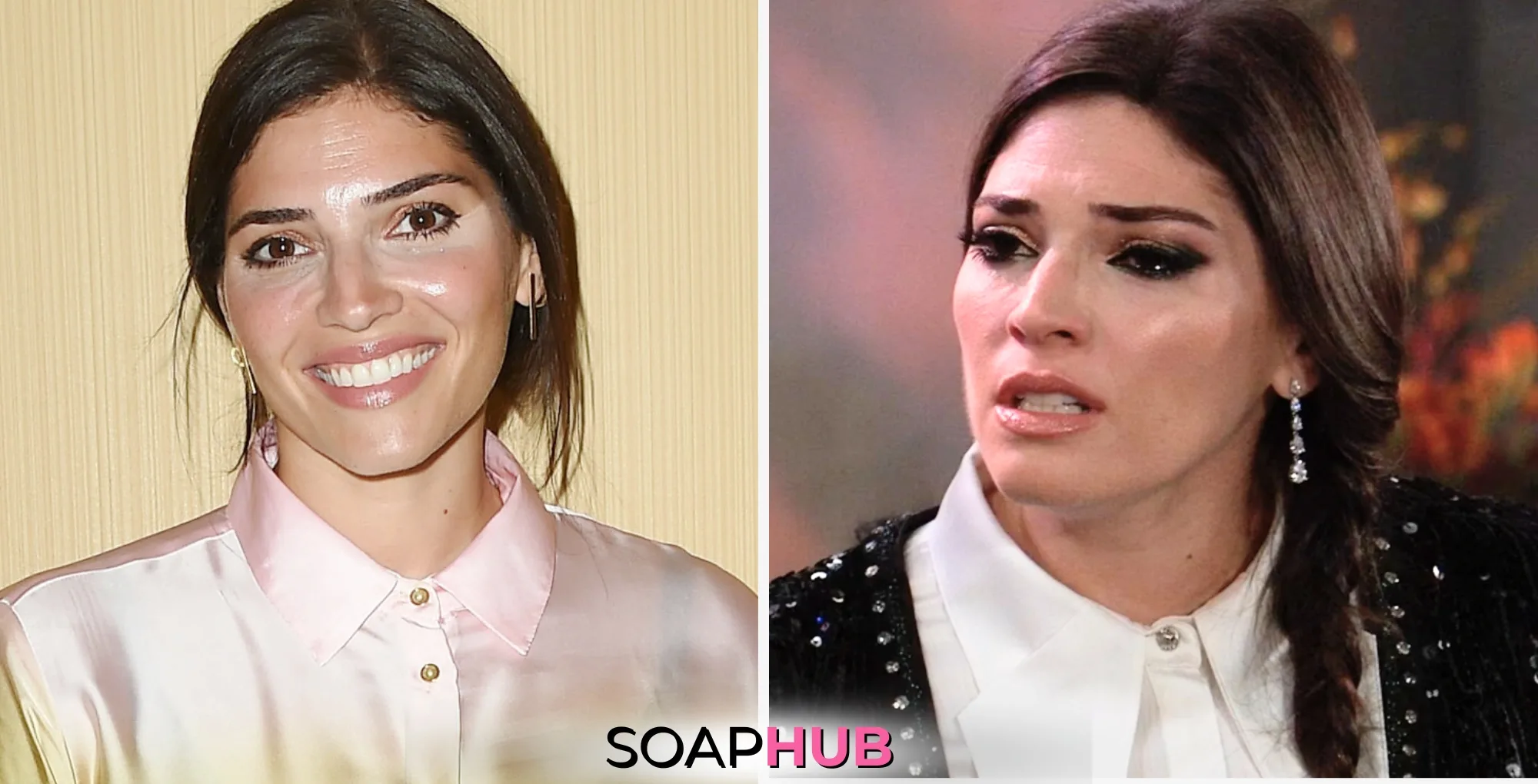 General Hospital's Amanda Setton with the Soap Hub logo across the bottom.