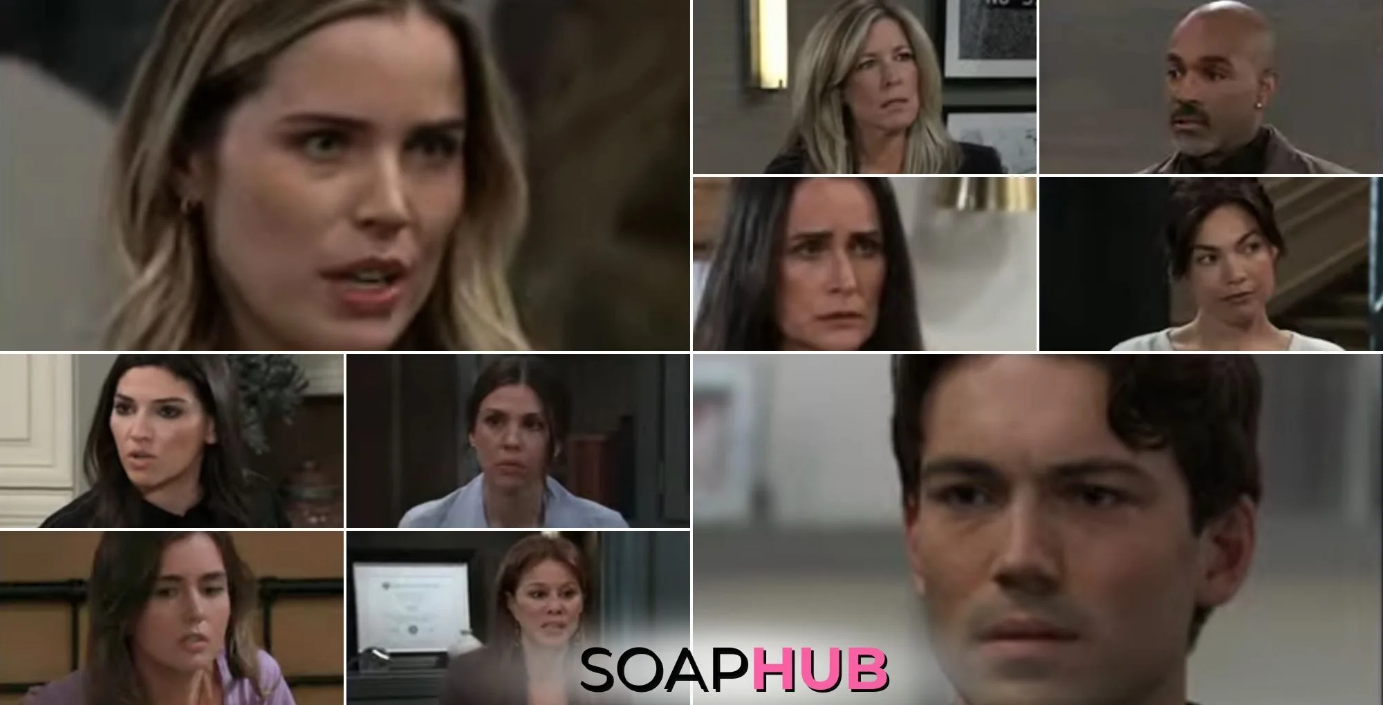 The cast of General Hospital with the Soap Hub logo across the bottom.