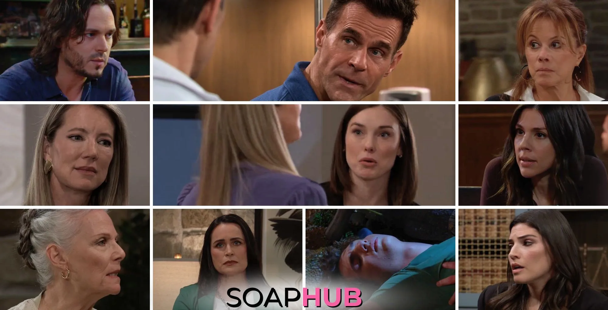 General Hospital spoilers preview collage for the week of May 5, 2025, with the Soap Hub logo