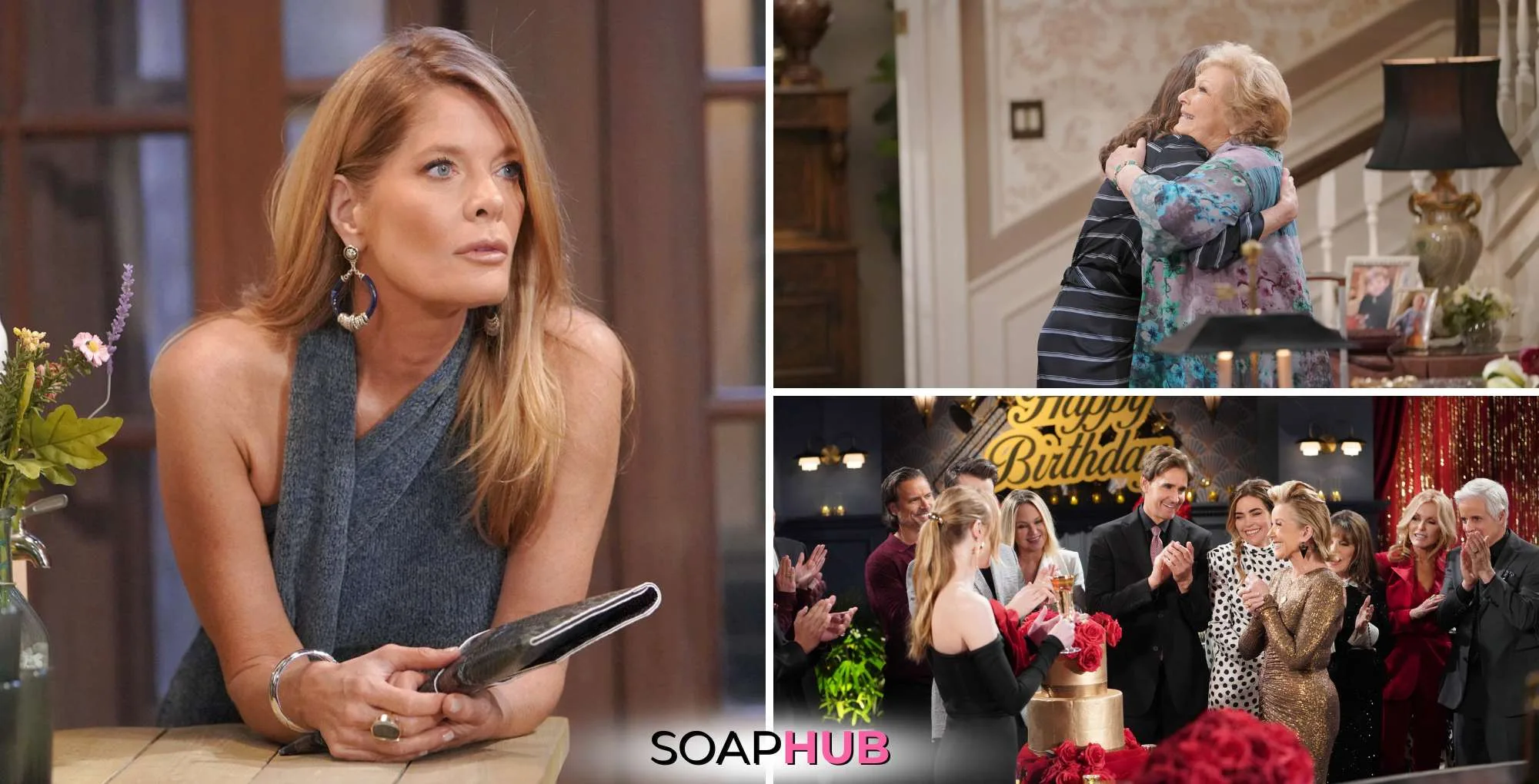 The Three Sweetest & Shadiest Y&R Moments of the Week Collage with the SoapHub logo.