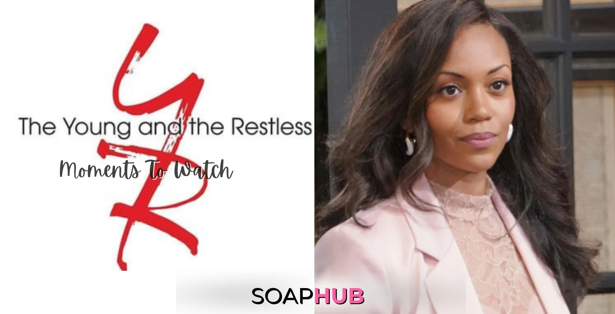 The Young and the Restless logo and Amanda with the Soap Hub logo.