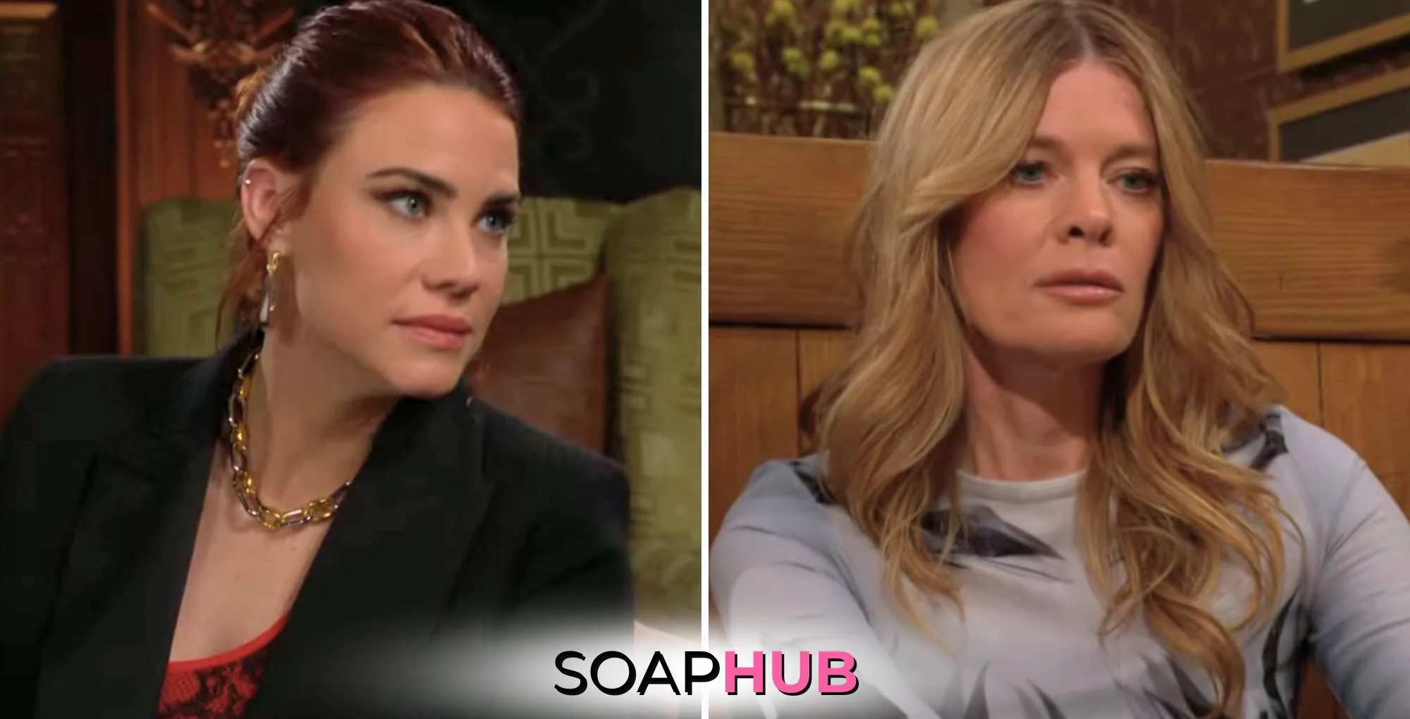 May 5 Young and the Restless Sally and Phyllis with the Soap Hub logo.
