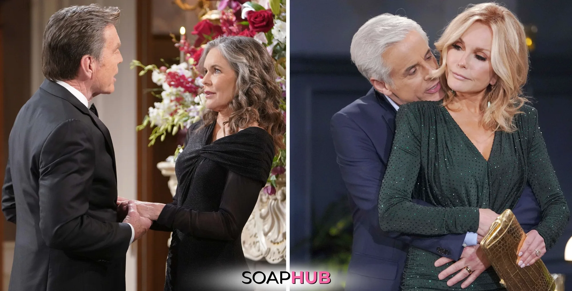 Young and the Restless Spoilers May 21 Jack and Diane and Michael and Lauren with the Soap Hub logo.