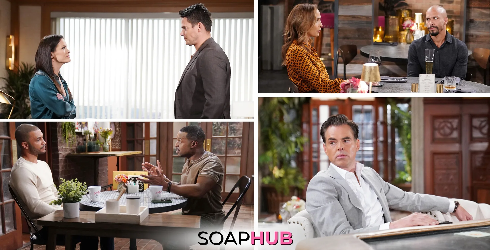 Young and the Restless Spoilers Preview May 8 with the Soap Hub logo.