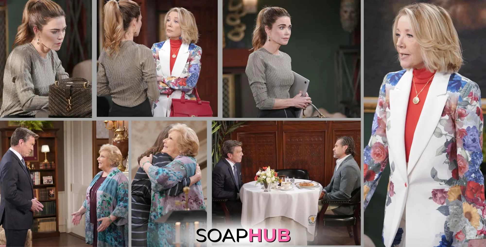 Young and the Restless Spoilers Preview May 28 collage with the SoapHub logo.
