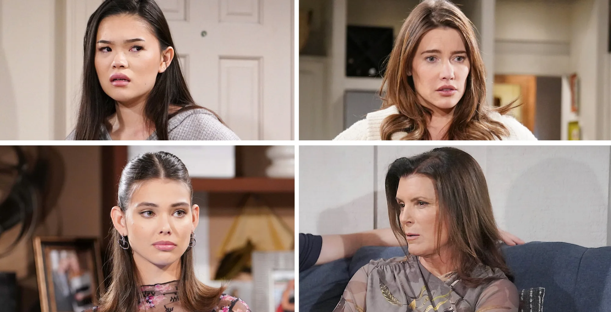 Bold and the Beautiful Key Moments June 4 Luna, Steffy, Electra, and Sheila with the Soap Hub logo.