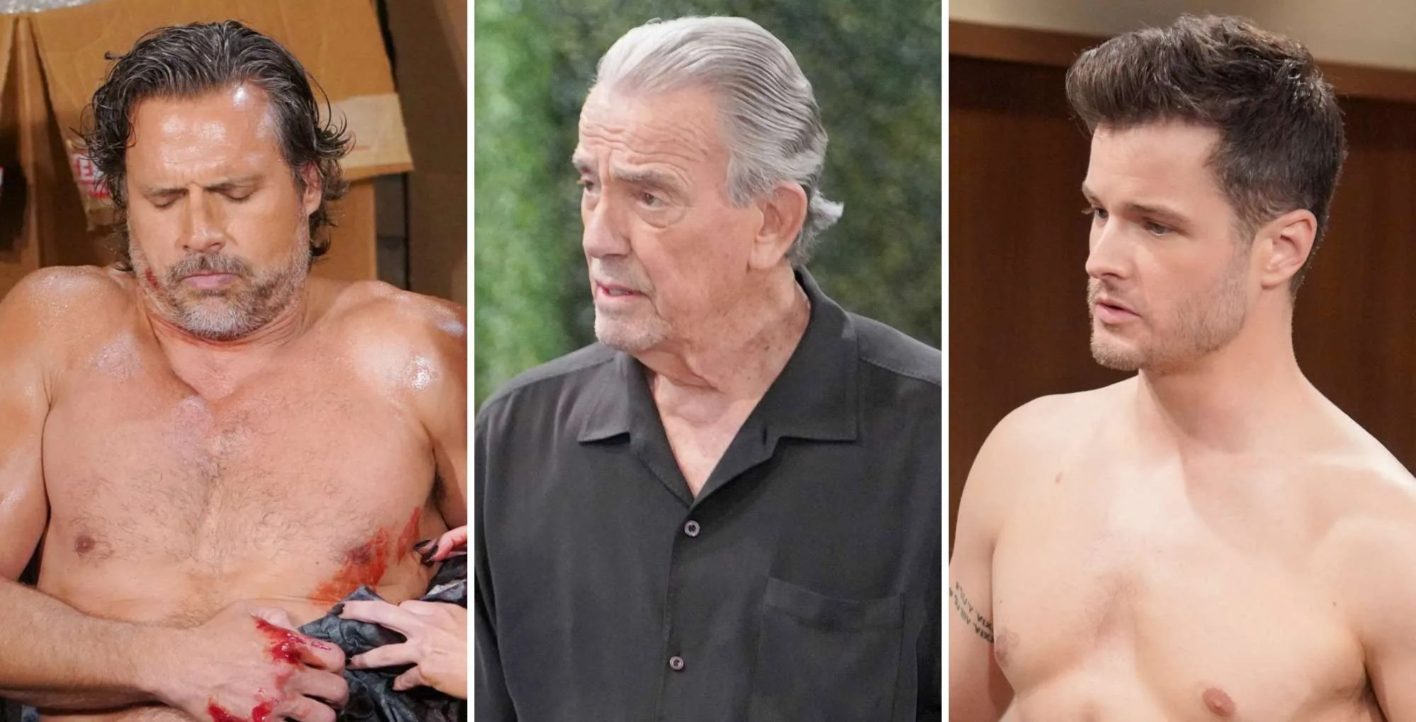 The Young and the Restless collage: Nick, Victor, Kyle