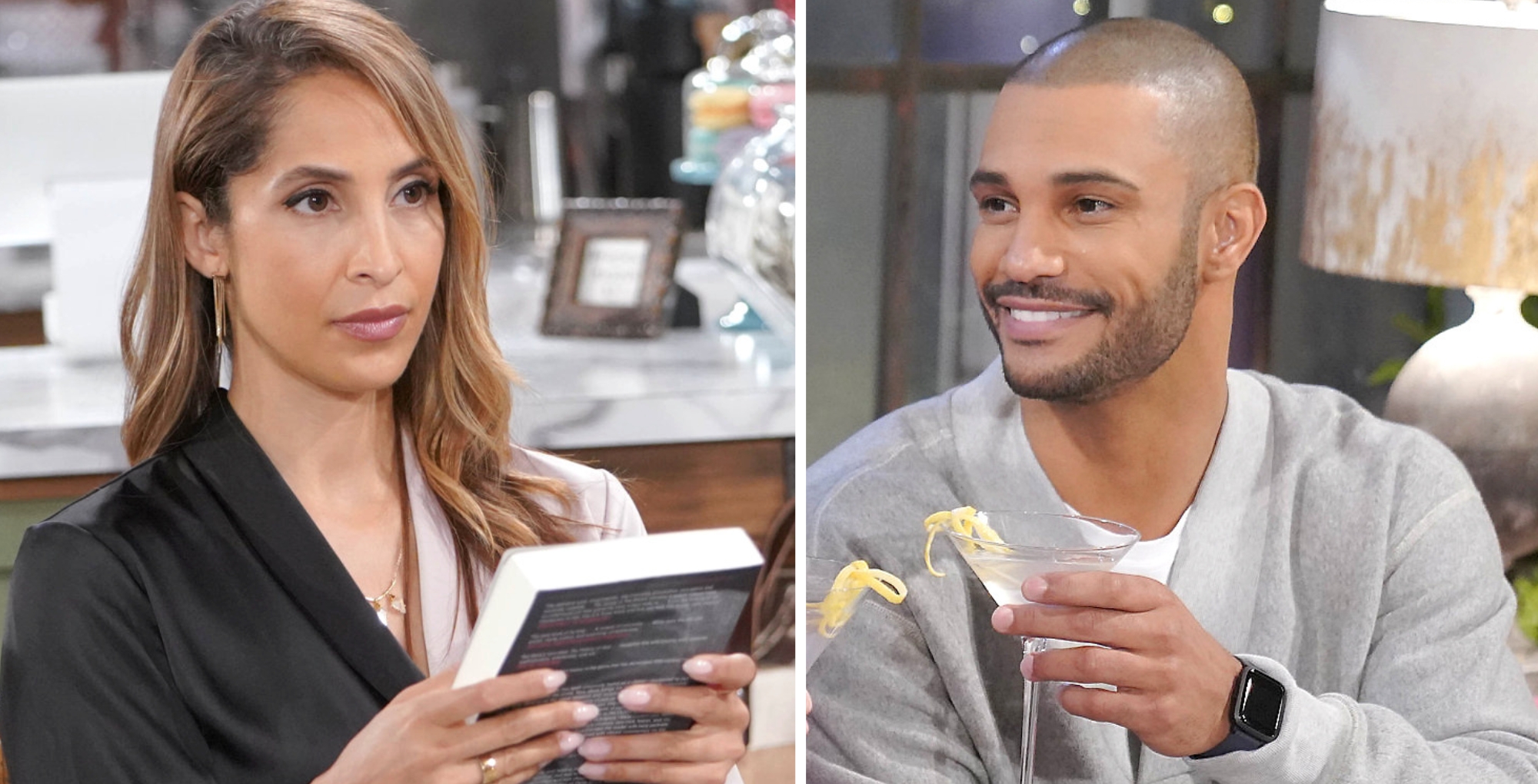 The Young and the Restless characters Lily and Holden.