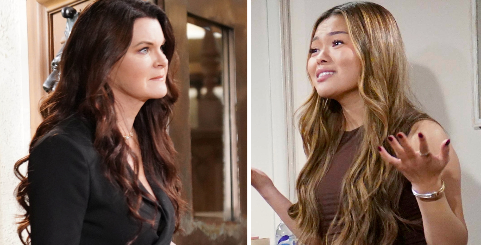 Heather Tom as Katie Logan, Lisa Yamada as Luna Nozawa. Bold and the Beautiful.