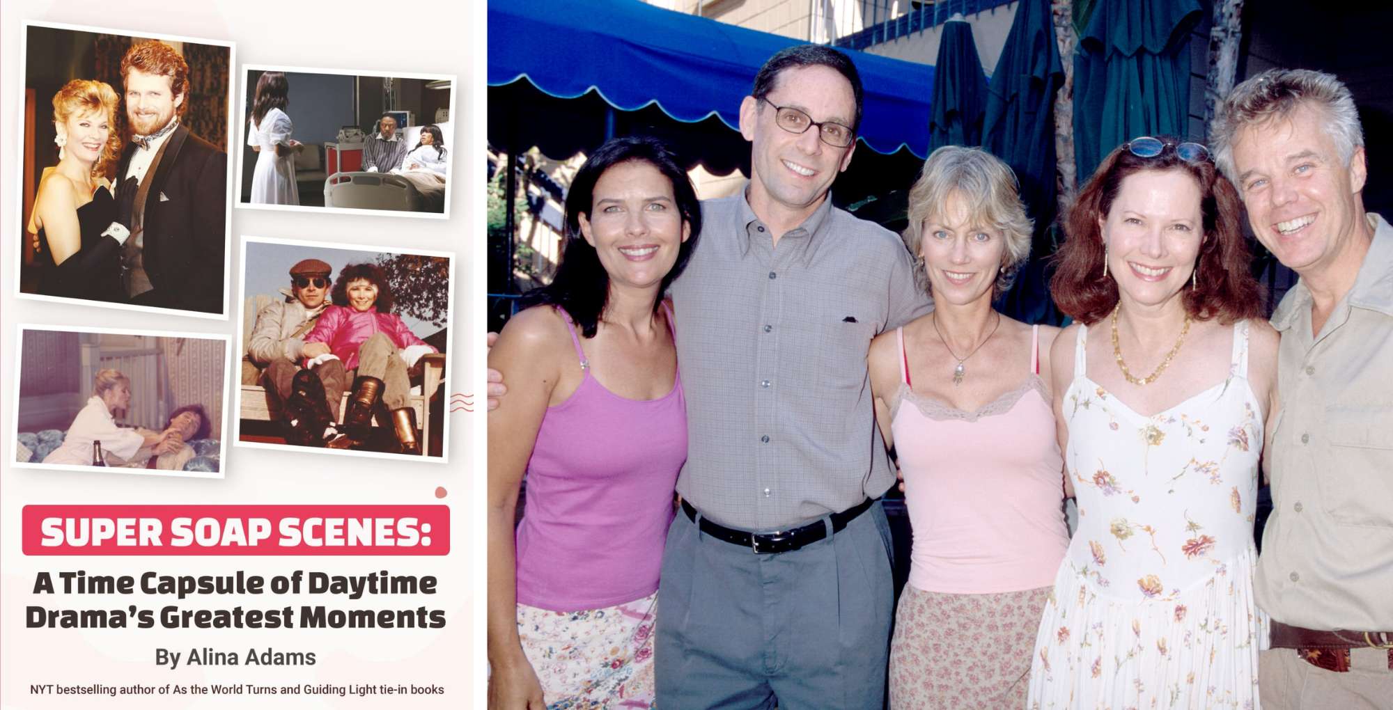 Super Soap Secrets book cover and Edge of Night reunion.