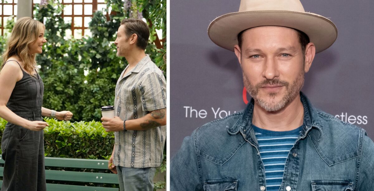 The Young and the Restless characters Tessa and Daniel, and actor Michael Graziadei.