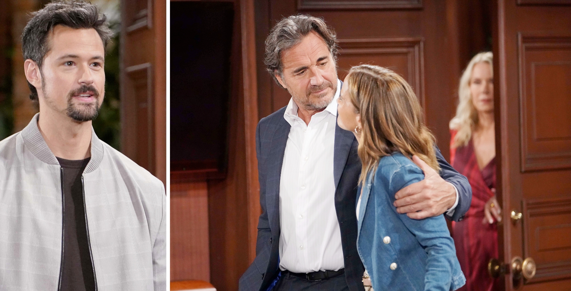 Bold and the Beautiful's Thomas, Ridge, Taylor, and Brooke.