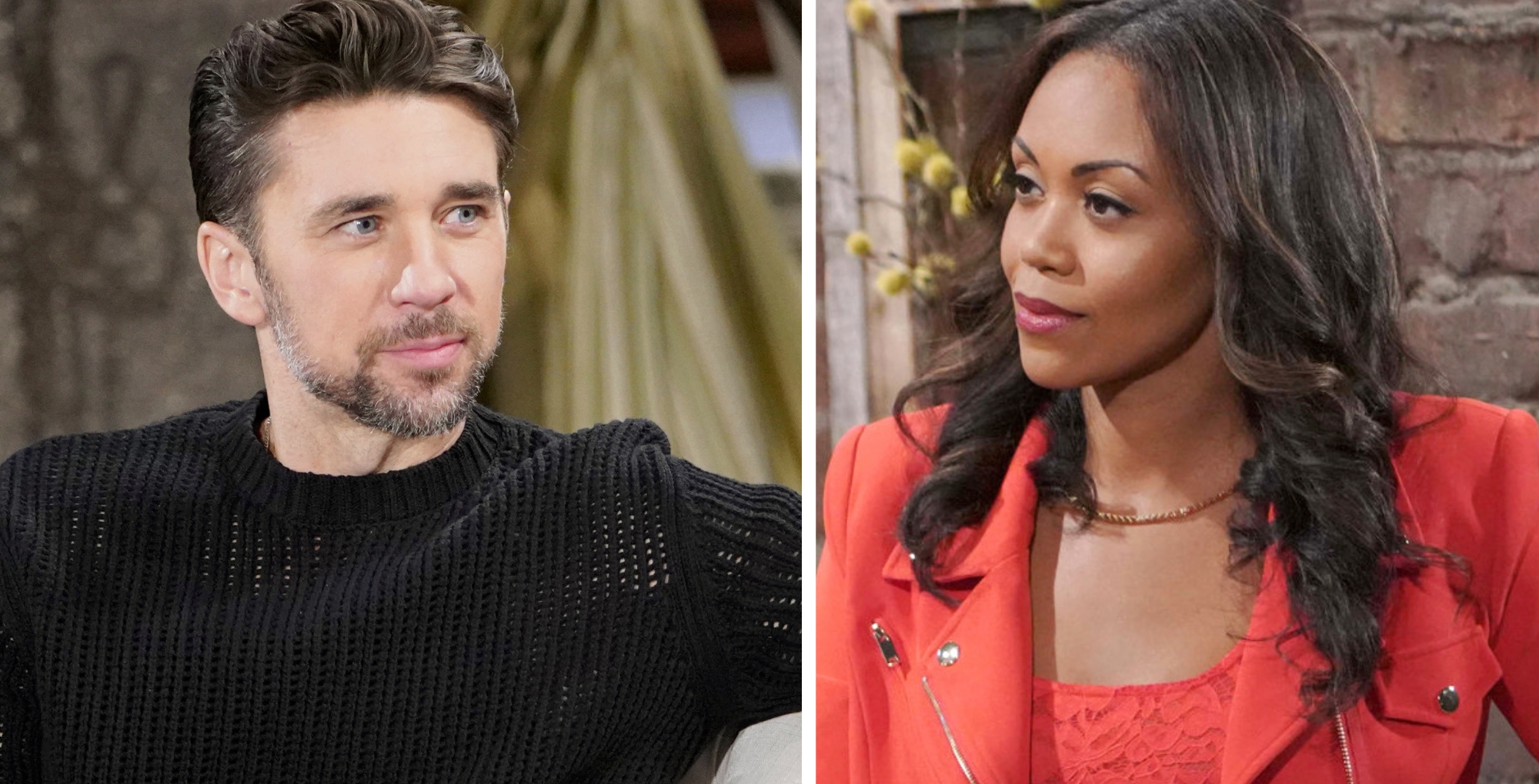 The Young and the Restless characters Cane and Amanda.