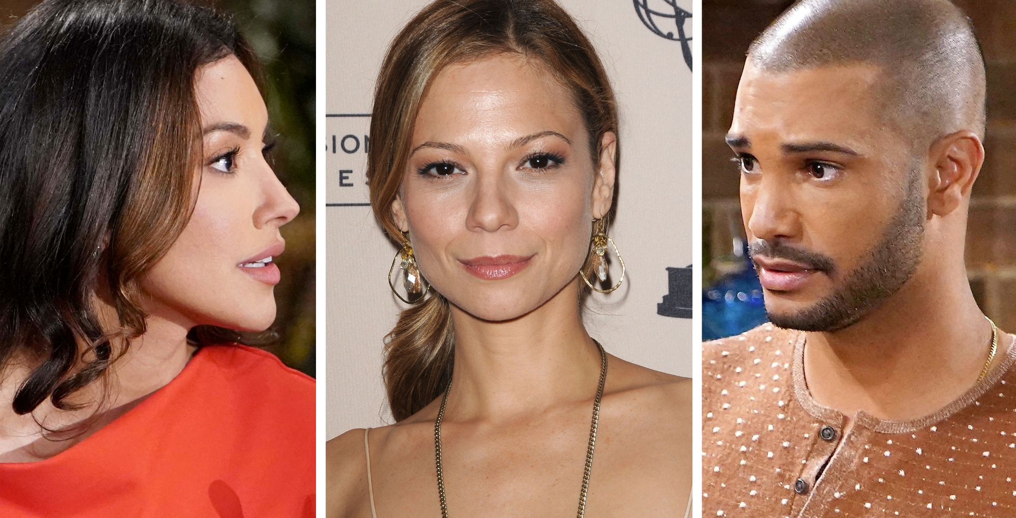 The Young and the Restless characters Audra, Sienna, and Holden.