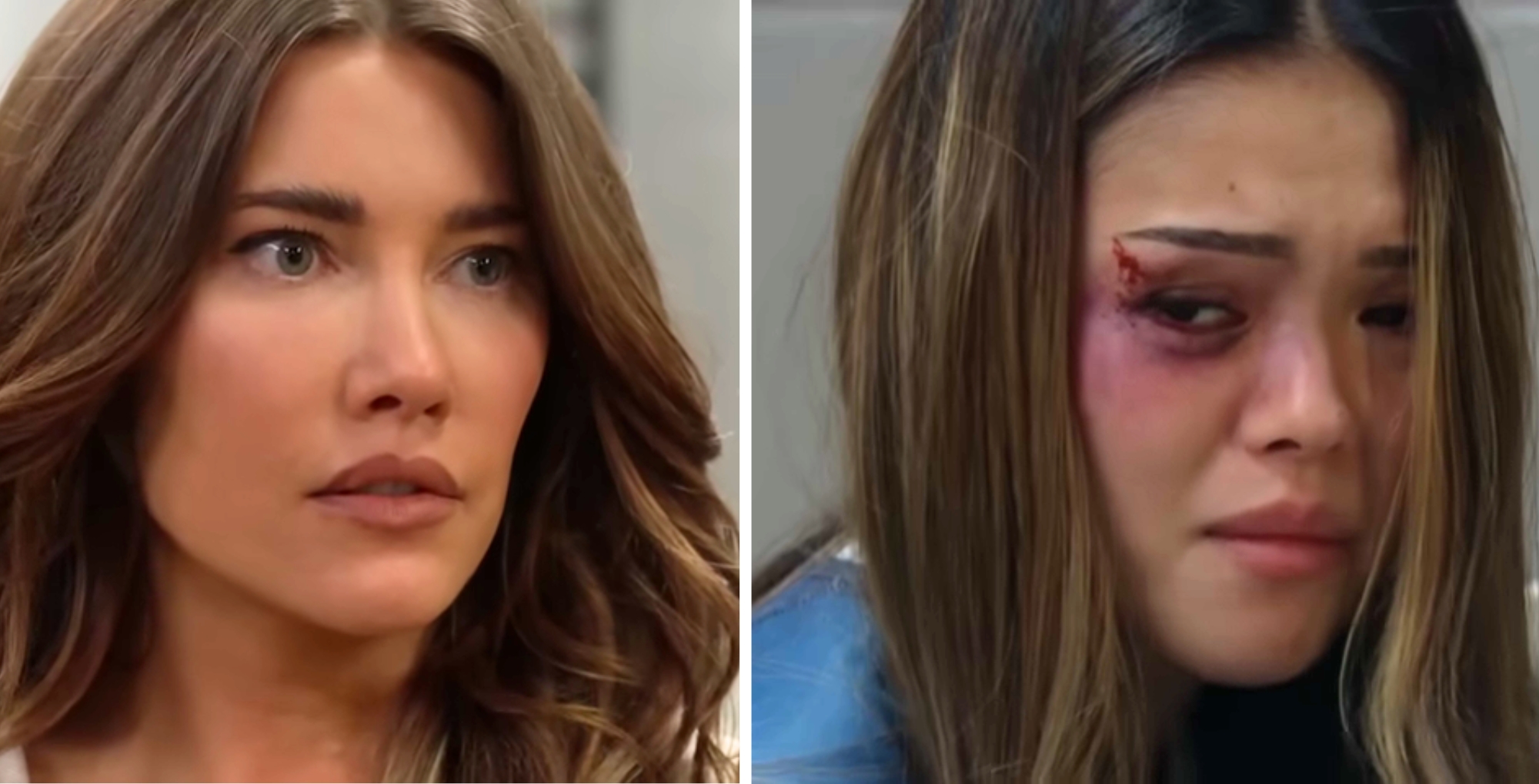 Jacqueline MacInnes Wood and Lisa Yamada as Steffy and Luna on The Bold and the Beautiful.