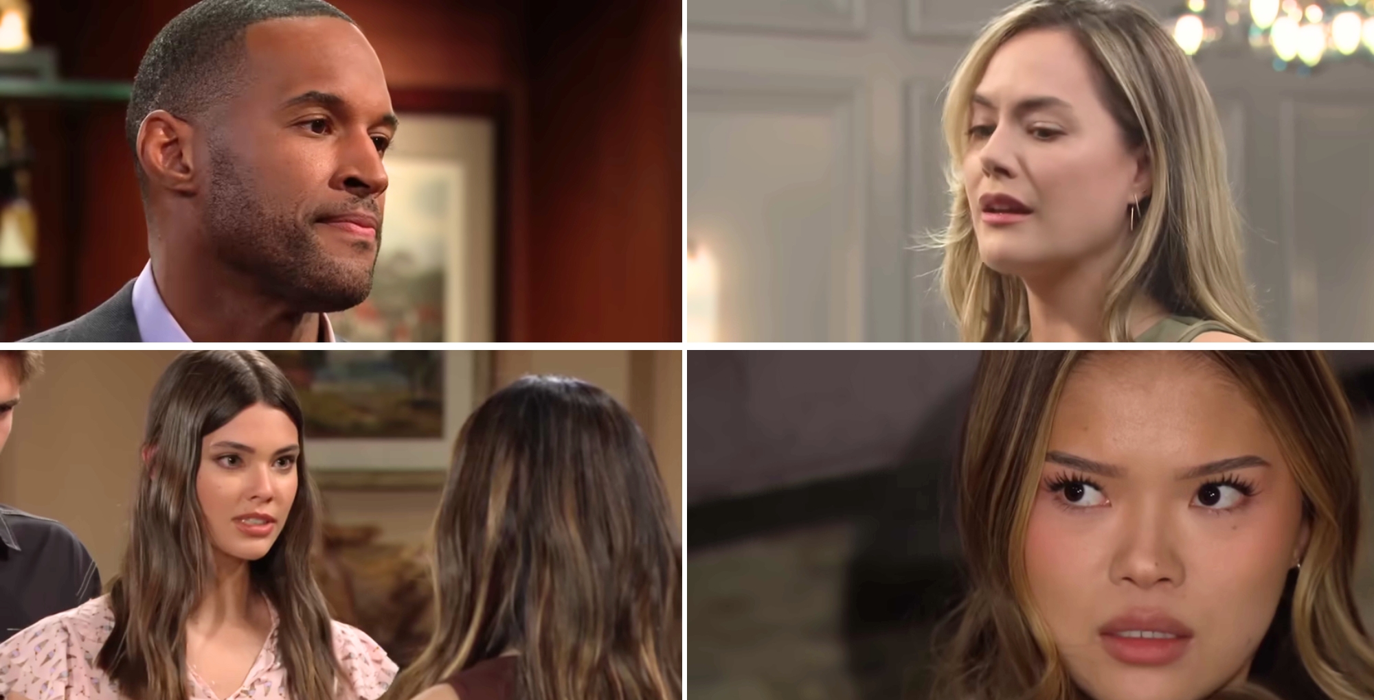 Lawrence Saint-Victor, Annika Noelle, Laneya Grace, and Lisa Yamada on The Bold and the Beautiful.