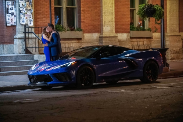 Daniella Panabaker as Gemma and Brendan Morgan as Enzo in Second Guessing Fate.