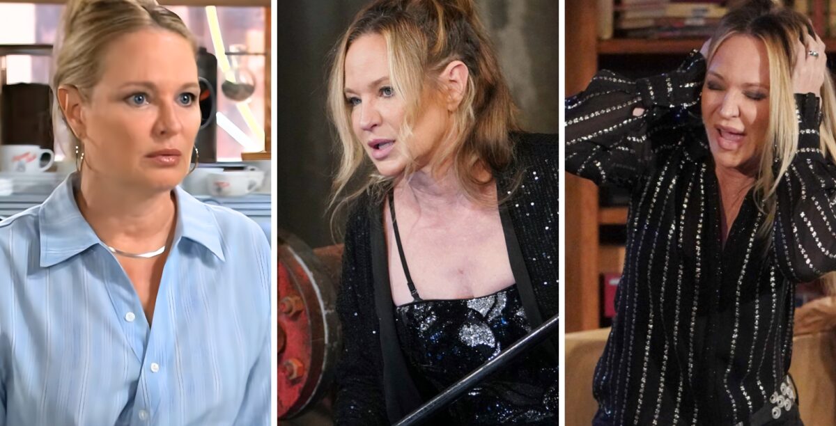 Sharon is always in crisis on The Young and the Restless.