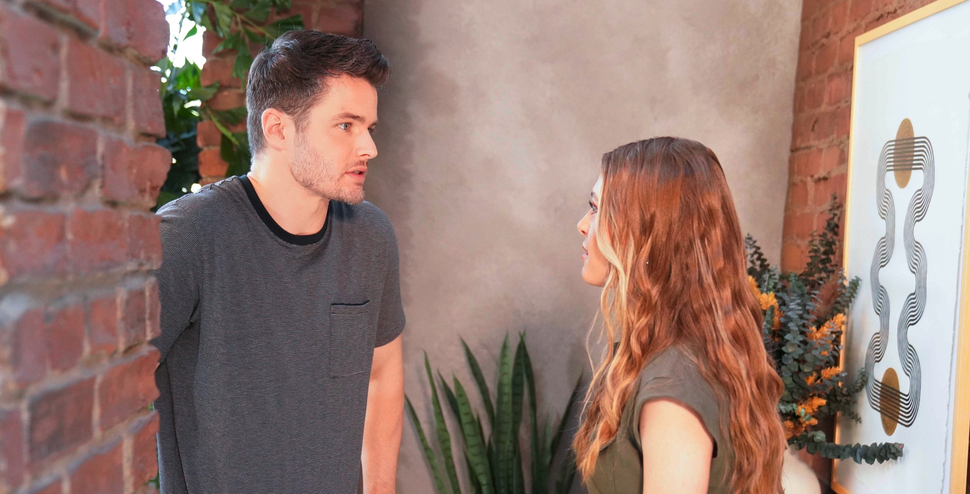 The Young and the Restless characters Kyle and Claire.