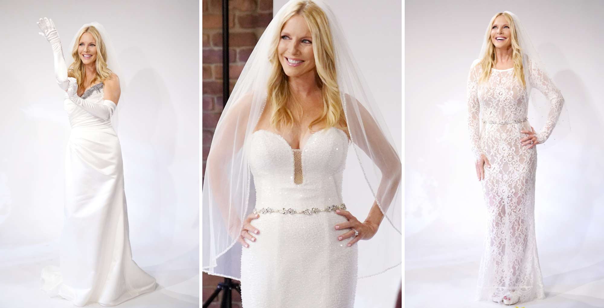 The Young and the Restless Cricket in 3 wedding dresses.